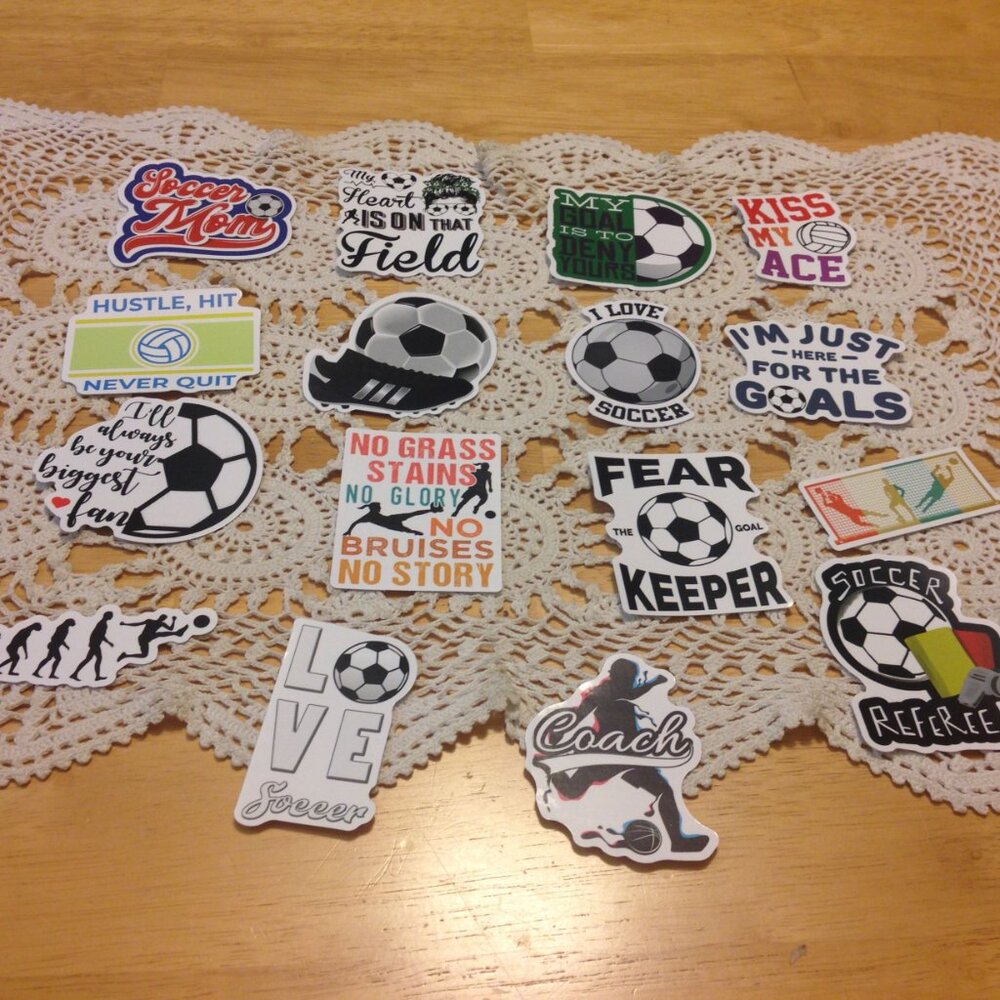 Sports Stickers. Tear-resistant -  Soccer Theme